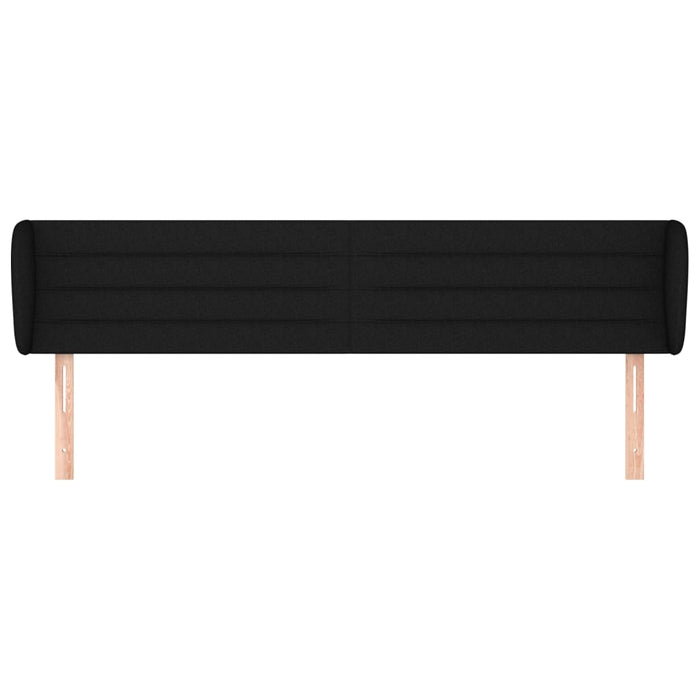 Tăblie de pat cu aripioare negru 203x23x78/88 cm textil - WALTI WALTI