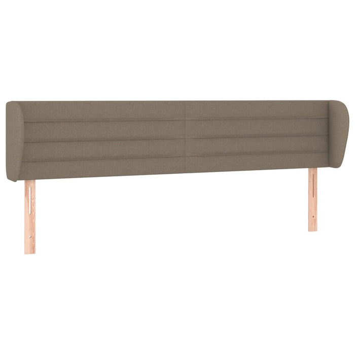 Tăblie de pat cu aripioare gri taupe 203x23x78/88 cm textil - WALTI WALTI