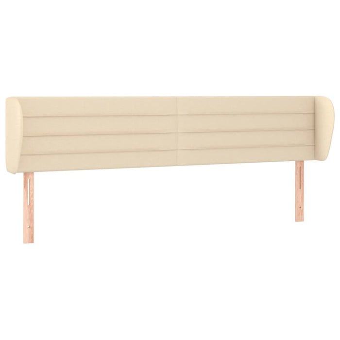 Tăblie de pat cu aripioare crem 203x23x78/88 cm textil - WALTI WALTI