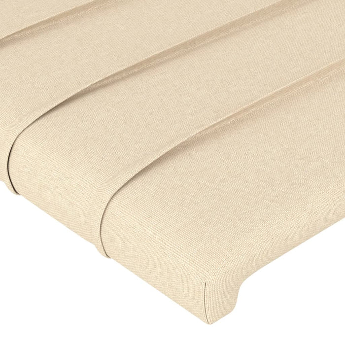 Tăblie de pat cu aripioare crem 203x23x78/88 cm textil - WALTI WALTI