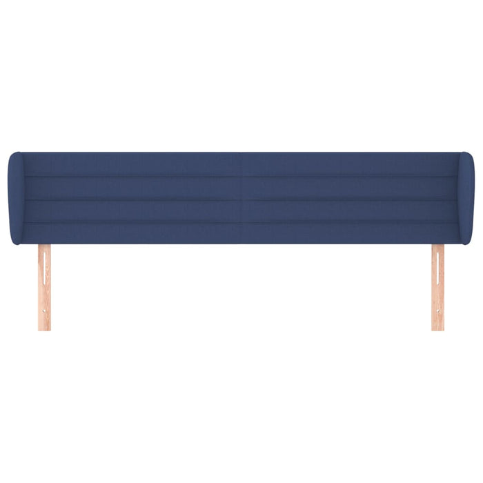 Tăblie de pat cu aripioare, albastru, 203x23x78/88 cm textil - WALTI WALTI