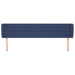 Tăblie de pat cu aripioare, albastru, 203x23x78/88 cm textil - WALTI WALTI
