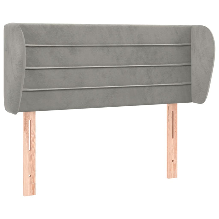 Tăblie de pat cu aripioare gri deschis 83x23x78/88 cm catifea - WALTI WALTI