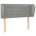 Tăblie de pat cu aripioare gri deschis 83x23x78/88 cm catifea - WALTI WALTI