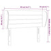 Tăblie de pat cu aripioare gri deschis 83x23x78/88 cm catifea - WALTI WALTI