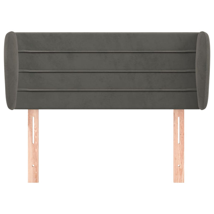 Tăblie de pat cu aripioare gri închis 83x23x78/88 cm catifea - WALTI WALTI