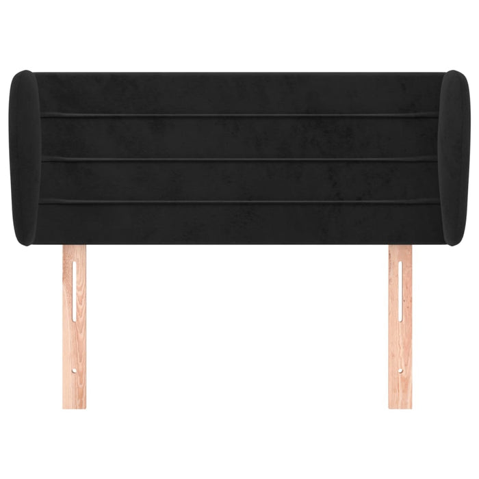 Tăblie de pat cu aripioare negru 83x23x78/88 cm catifea - WALTI WALTI