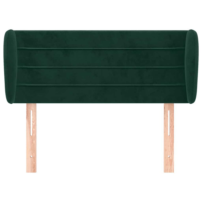 Tăblie de pat cu aripioare verde închis 83x23x78/88 cm catifea - WALTI WALTI