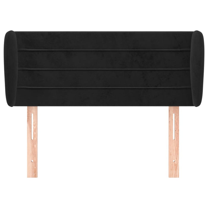Tăblie de pat cu aripioare negru 93x23x78/88 cm catifea - WALTI WALTI