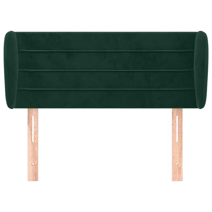 Tăblie de pat cu aripioare verde închis 93x23x78/88 cm catifea - WALTI WALTI