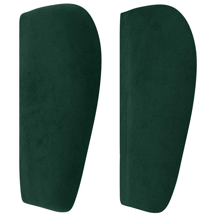 Tăblie de pat cu aripioare verde închis 93x23x78/88 cm catifea - WALTI WALTI