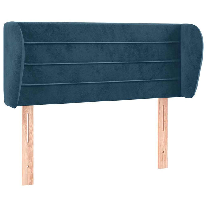 Tăblie pat cu aripioare albastru închis 93x23x78/88 cm textil - WALTI WALTI