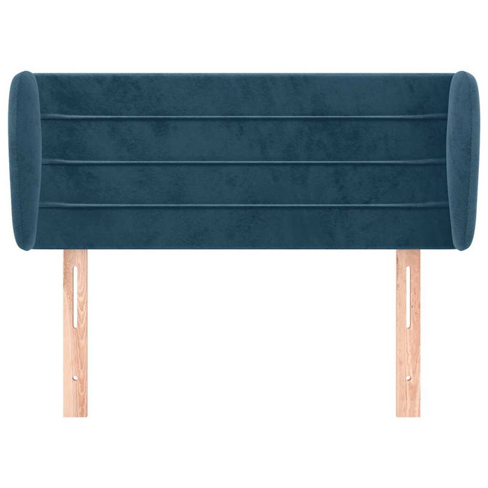Tăblie pat cu aripioare albastru închis 93x23x78/88 cm textil - WALTI WALTI