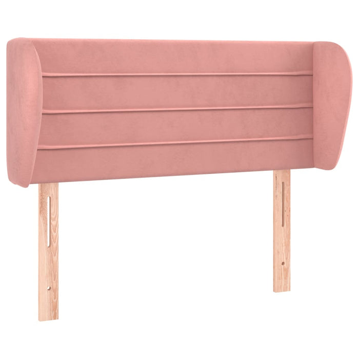 Tăblie de pat cu aripioare roz 93x23x78/88 cm catifea - WALTI WALTI