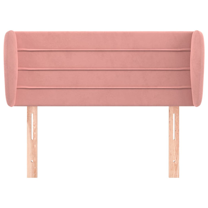 Tăblie de pat cu aripioare roz 93x23x78/88 cm catifea - WALTI WALTI