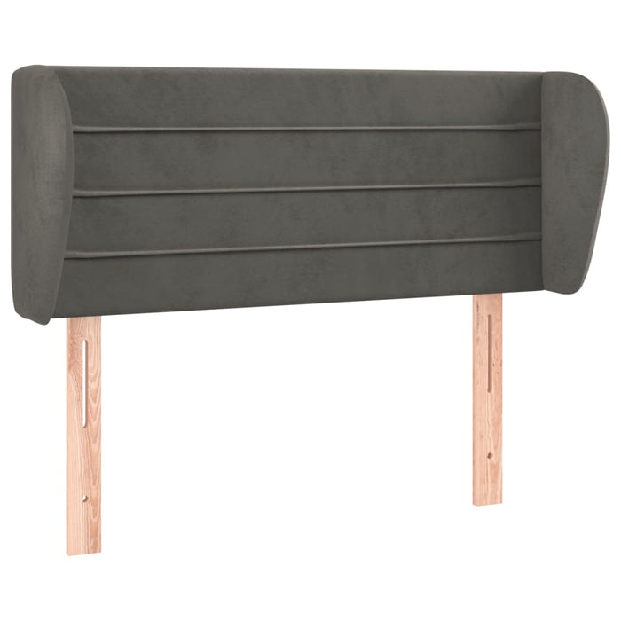 Tăblie de pat cu aripioare gri închis 103x23x78/88 cm catifea - WALTI WALTI