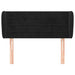 Tăblie de pat cu aripioare negru 103x23x78/88 cm catifea - WALTI WALTI