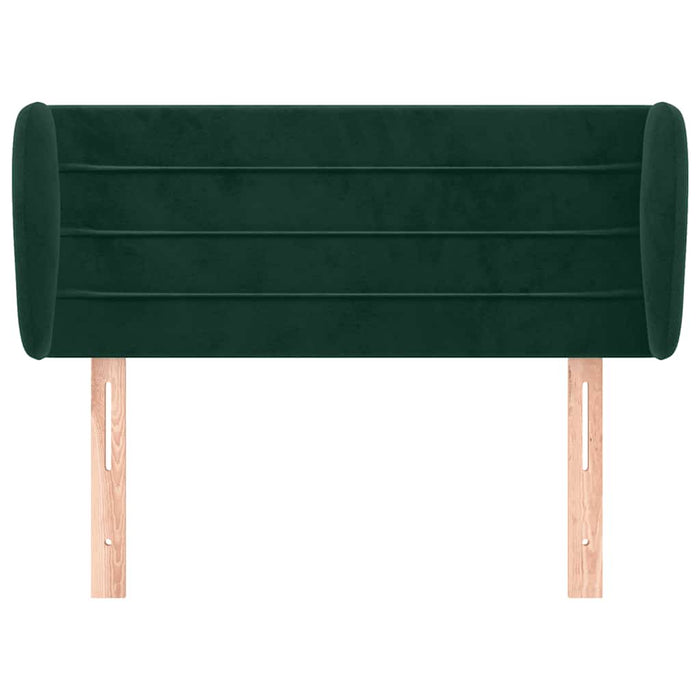 Tăblie de pat cu aripioare verde închis 103x23x78/88 cm catifea - WALTI WALTI