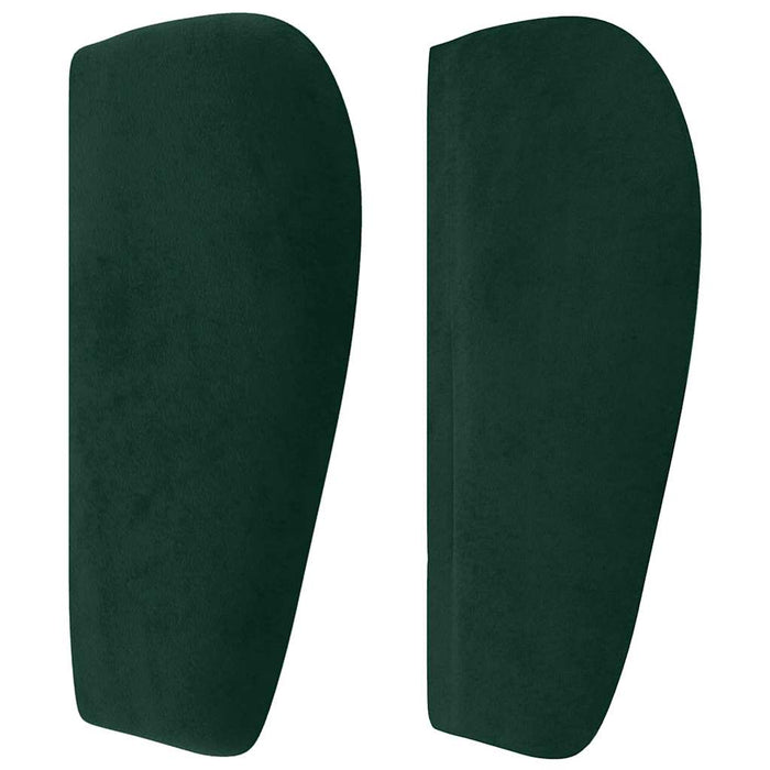 Tăblie de pat cu aripioare verde închis 103x23x78/88 cm catifea - WALTI WALTI