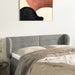 Tăblie de pat cu aripioare gri deschis 147x23x78/88 cm catifea - WALTI WALTI