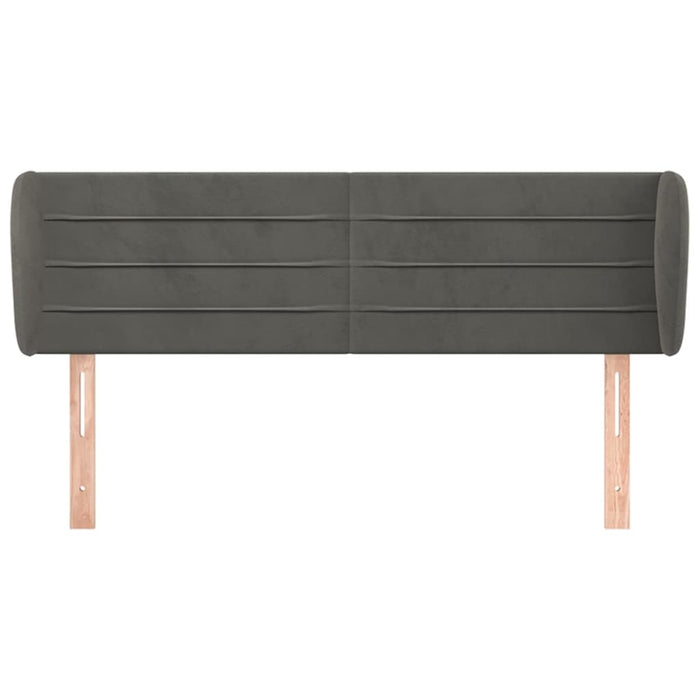 Tăblie de pat cu aripioare gri închis 147x23x78/88 cm catifea - WALTI WALTI