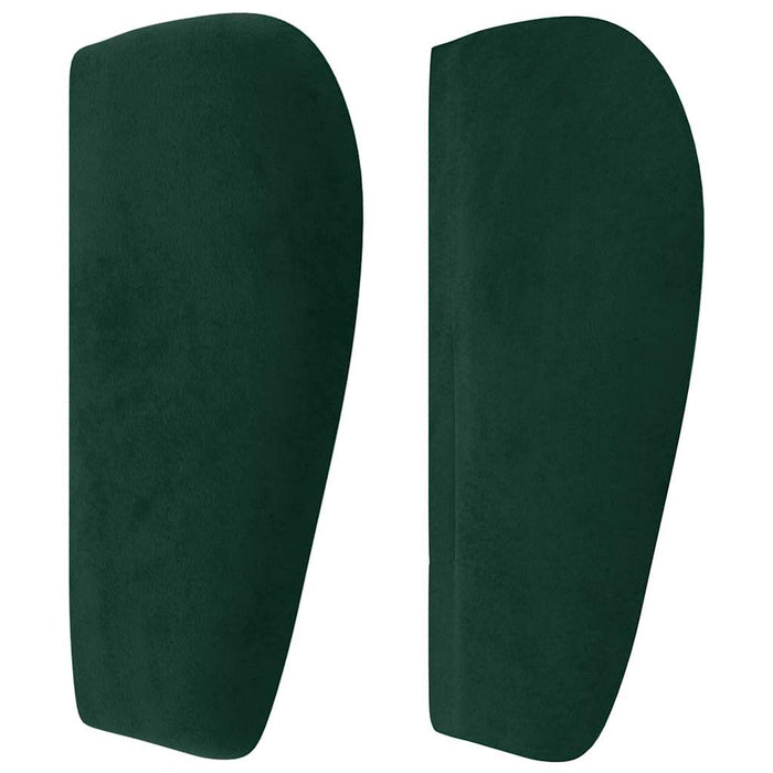 Tăblie de pat cu aripioare verde închis 147x23x78/88 cm catifea WALTI