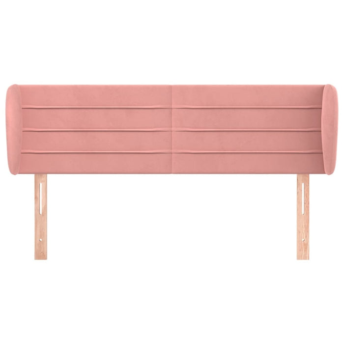 Tăblie de pat cu aripioare roz 147x23x78/88 cm catifea - WALTI WALTI