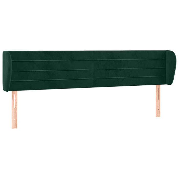 Tăblie de pat cu aripioare verde închis 163x23x78/88 cm catifea - WALTI WALTI