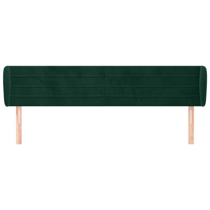 Tăblie de pat cu aripioare verde închis 163x23x78/88 cm catifea - WALTI WALTI