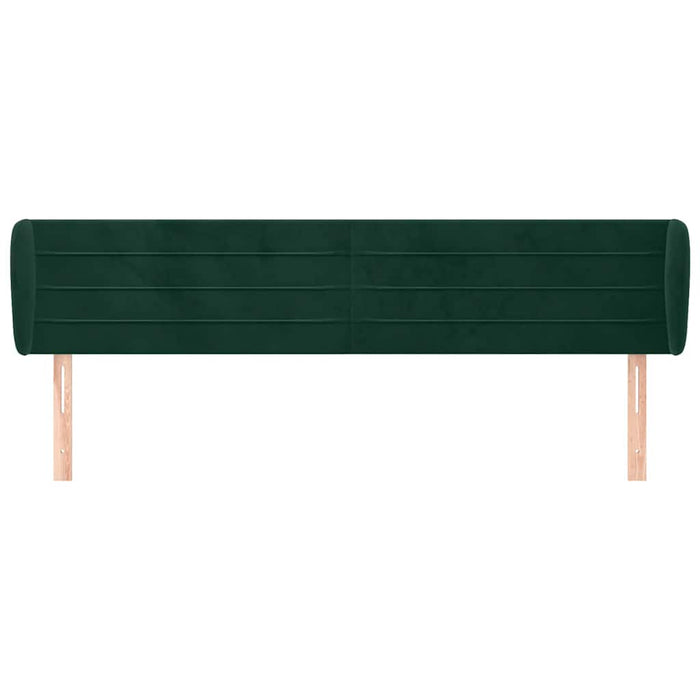 Tăblie de pat cu aripioare verde închis 183x23x78/88 cm catifea - WALTI WALTI