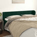 Tăblie de pat cu aripioare verde închis 183x23x78/88 cm catifea - WALTI WALTI