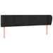Tăblie de pat cu aripioare negru 203x23x78/88 cm catifea - WALTI WALTI