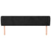 Tăblie de pat cu aripioare negru 203x23x78/88 cm catifea - WALTI WALTI