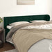 Tăblie de pat cu aripioare verde închis 203x23x78/88 cm catifea - WALTI WALTI