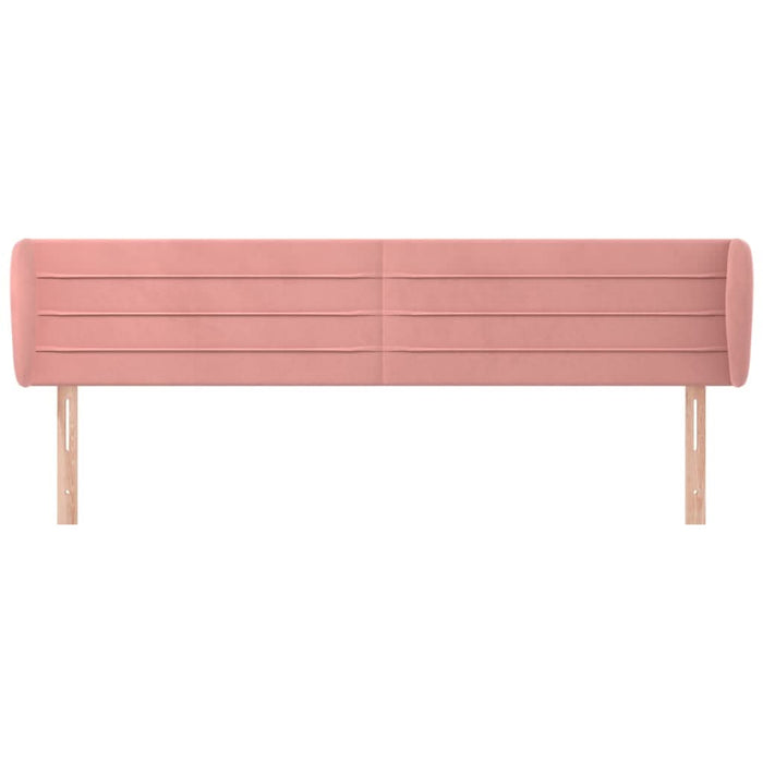 Tăblie de pat cu aripioare roz 203x23x78/88 cm catifea - WALTI WALTI