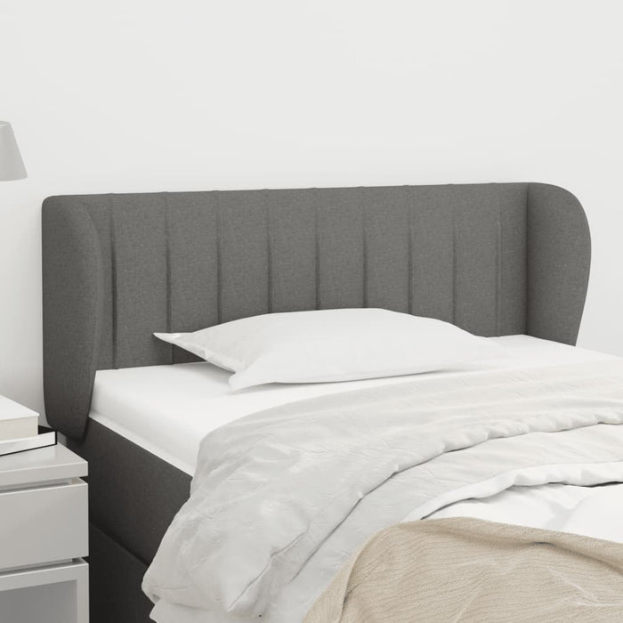 Tăblie de pat cu aripioare gri închis 83x23x78/88 cm textil - WALTI WALTI