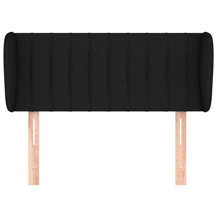 Tăblie de pat cu aripioare negru 93x23x78/88 cm textil - WALTI WALTI