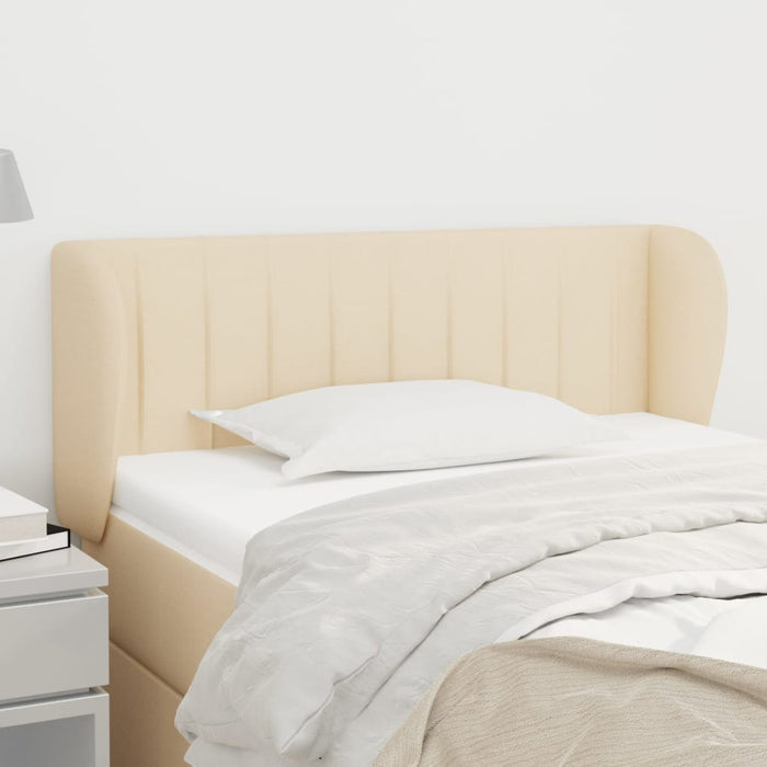 Tăblie de pat cu aripioare crem 93x23x78/88 cm textil - WALTI WALTI