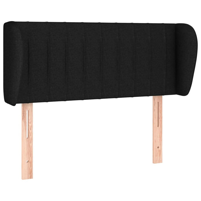 Tăblie de pat cu aripioare negru 103x23x78/88 cm textil - WALTI WALTI
