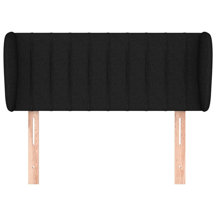 Tăblie de pat cu aripioare negru 103x23x78/88 cm textil - WALTI WALTI