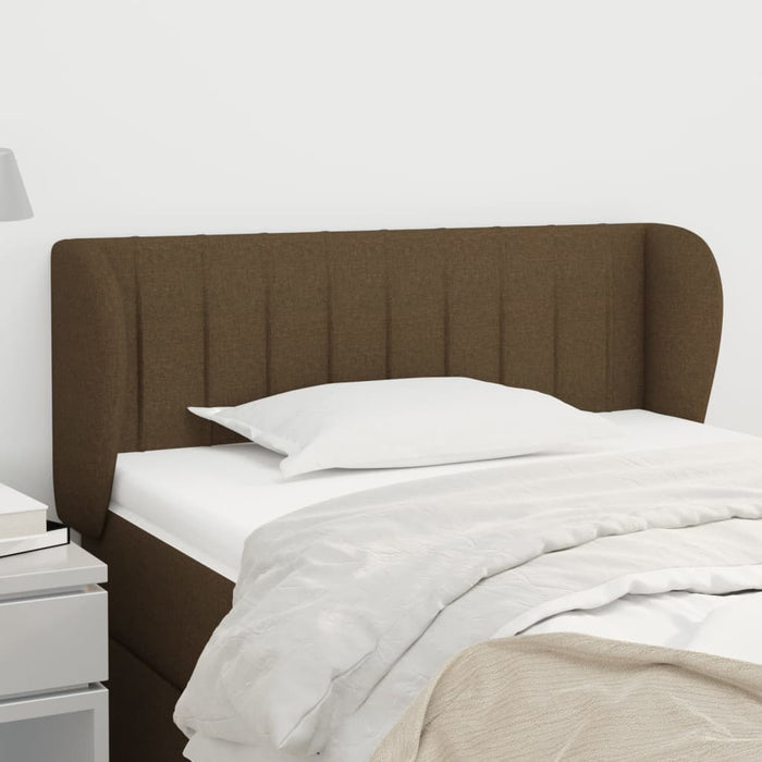 Tăblie de pat cu aripioare maro închis 103x23x78/88 cm textil - WALTI WALTI