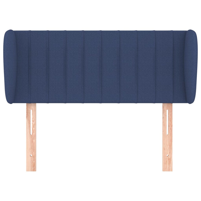 Tăblie de pat cu aripioare, albastru, 103x23x78/88 cm textil - WALTI WALTI