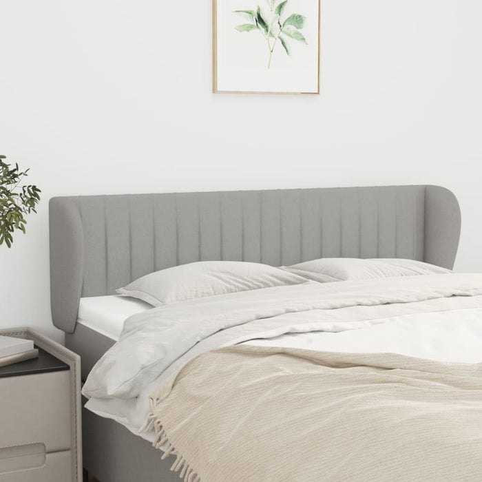 Tăblie de pat cu aripioare gri deschis 147x23x78/88 cm textil - WALTI WALTI