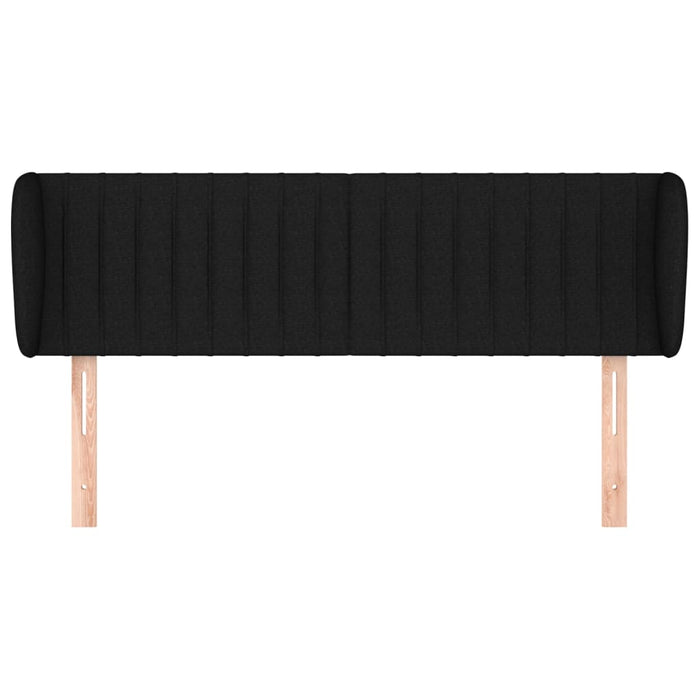 Tăblie de pat cu aripioare negru 147x23x78/88 cm textil - WALTI WALTI