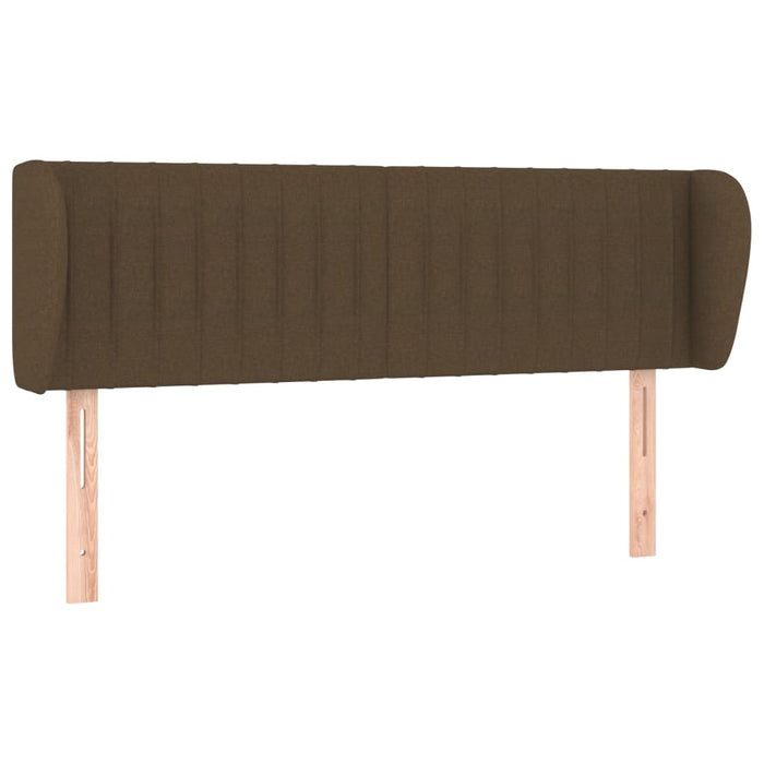 Tăblie de pat cu aripioare maro închis 147x23x78/88 cm textil - WALTI WALTI