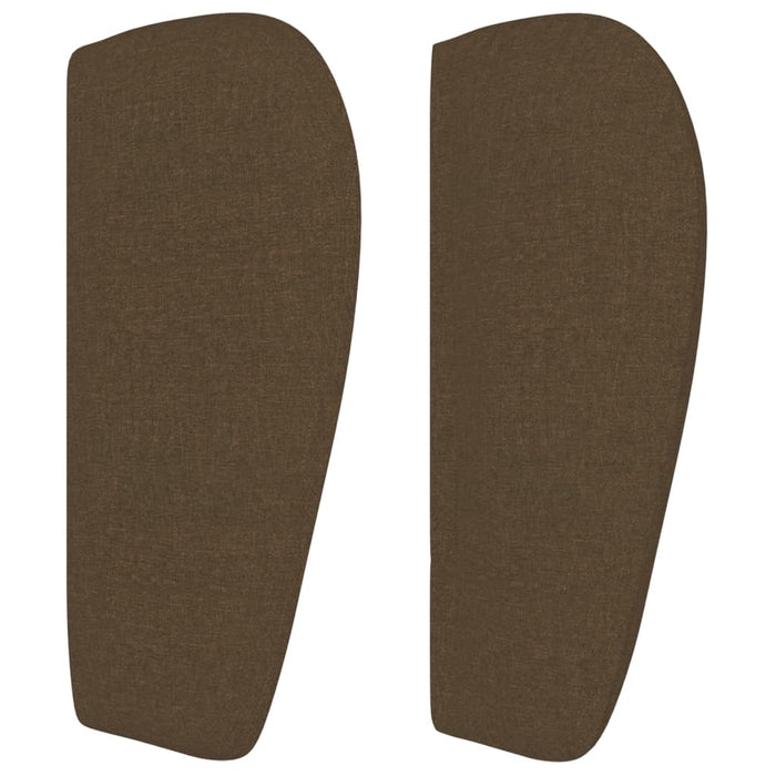 Tăblie de pat cu aripioare maro închis 147x23x78/88 cm textil - WALTI WALTI