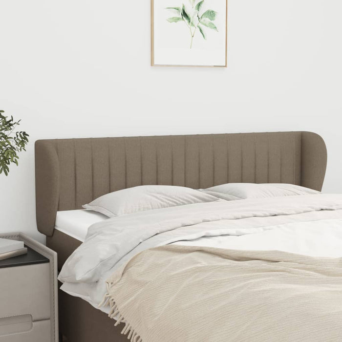 Tăblie de pat cu aripioare gri taupe 147x23x78/88 cm textil - WALTI WALTI