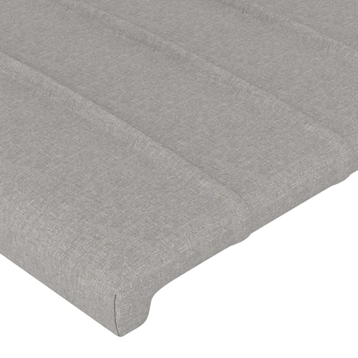 Tăblie de pat cu aripioare gri deschis 163x23x78/88 cm textil - WALTI WALTI