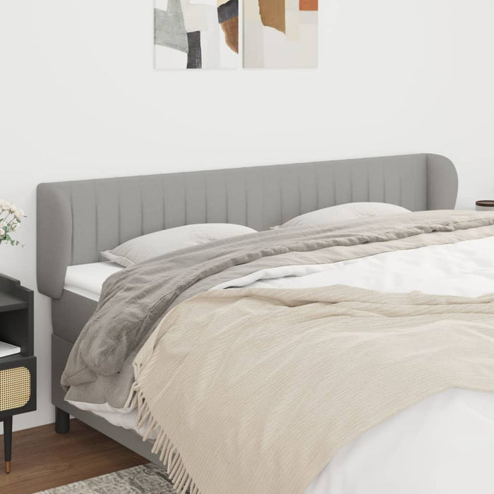 Tăblie de pat cu aripioare gri deschis 163x23x78/88 cm textil - WALTI WALTI