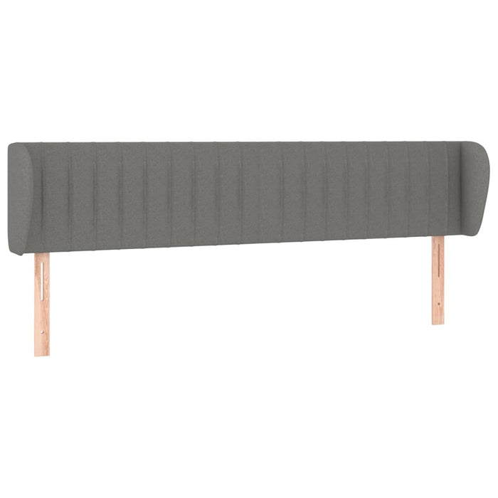 Tăblie de pat cu aripioare gri închis 163x23x78/88 cm textil - WALTI WALTI